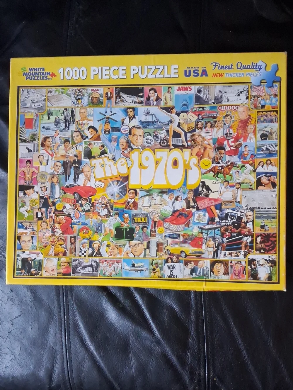 White Mountain The 1970's 1000-Piece Jigsaw Puzzle - Yellow Border